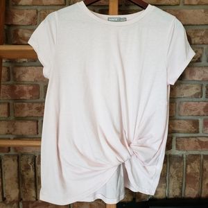 Light pink knot shirt